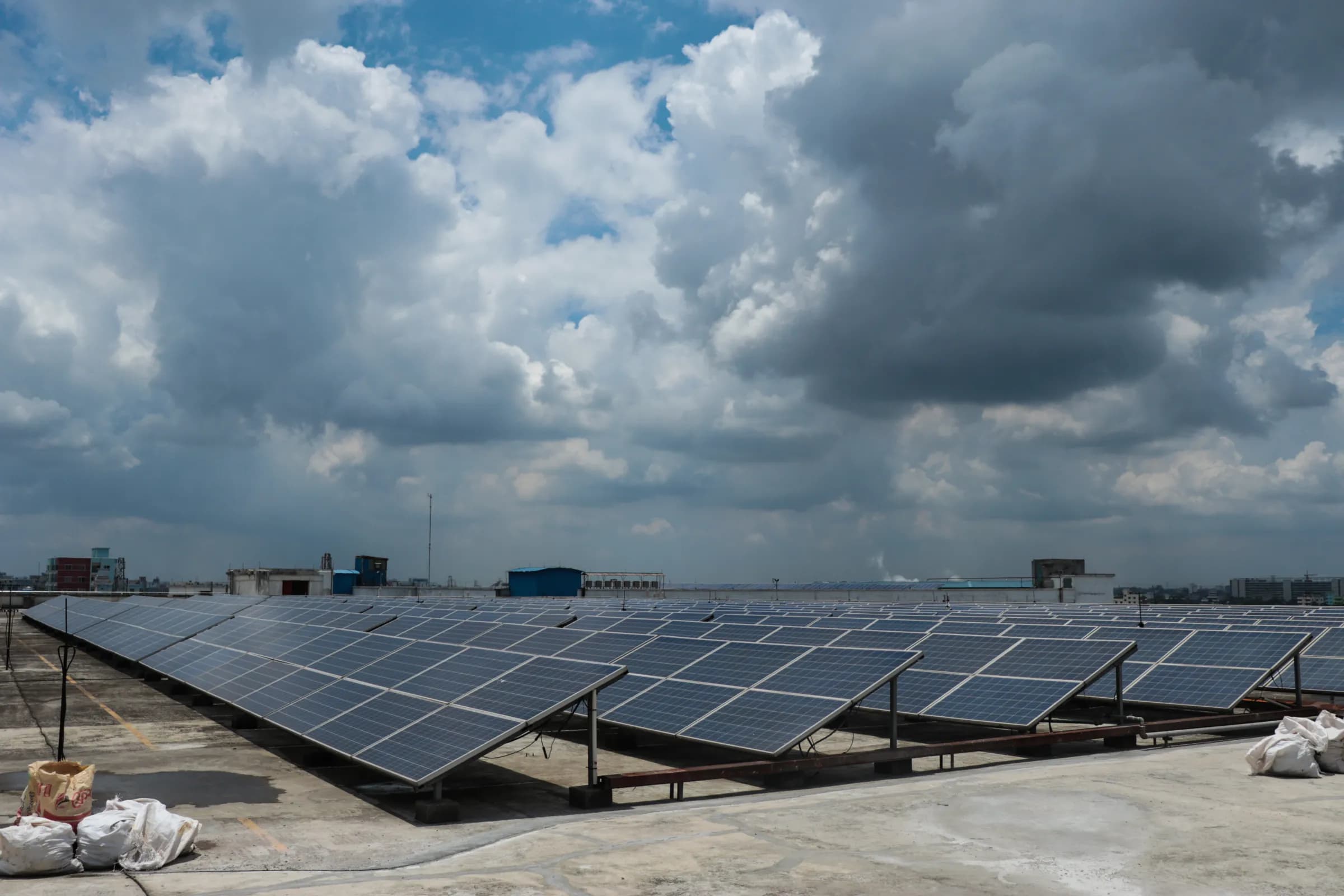 Industrial solar installation for garments factory